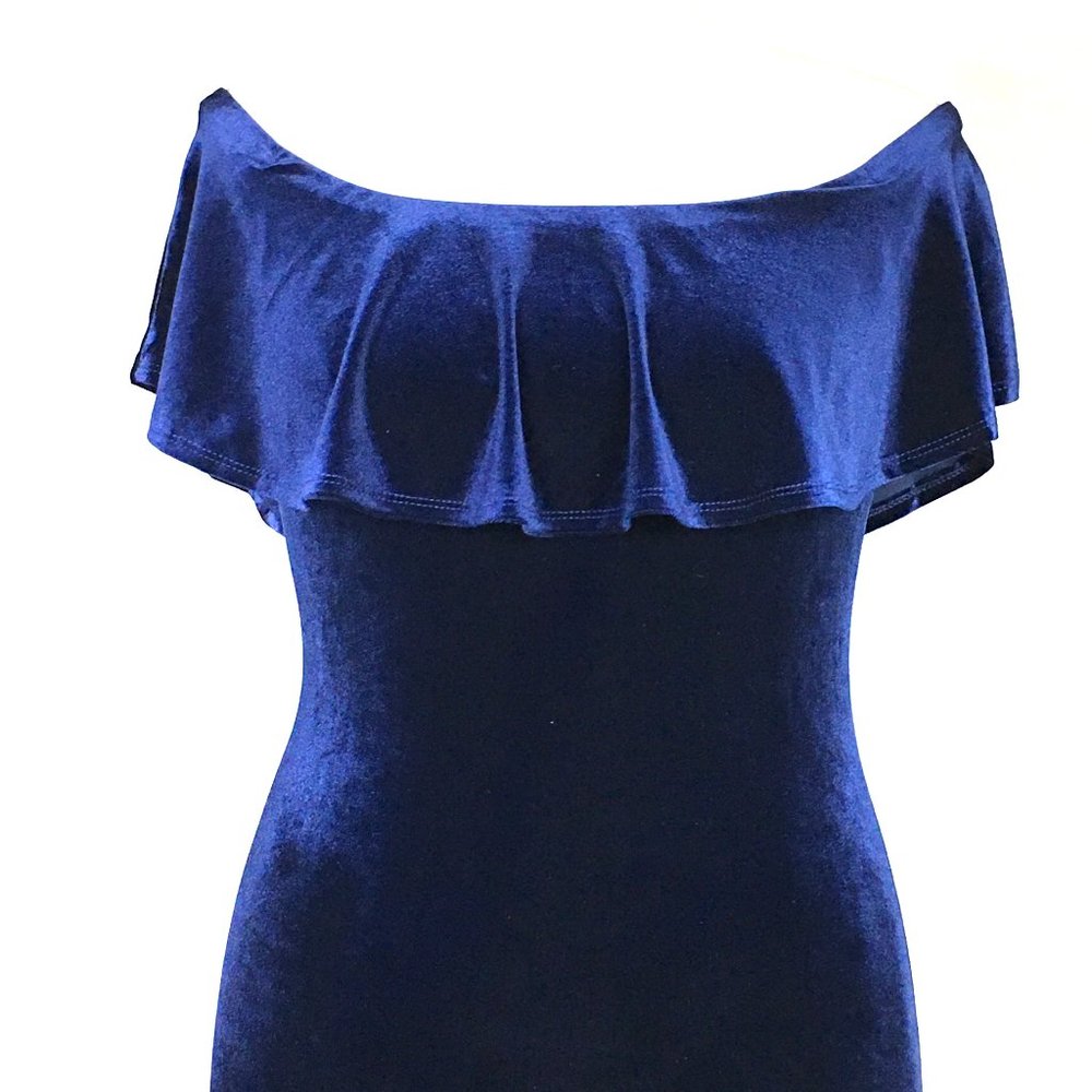 🌺3/$15🌺Forever 21 Dress Marine Blue Ruffle.